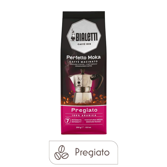 Bialetti Perfetto Moka Pregiato 100% Arabica Ground Coffee, 8.8 oz