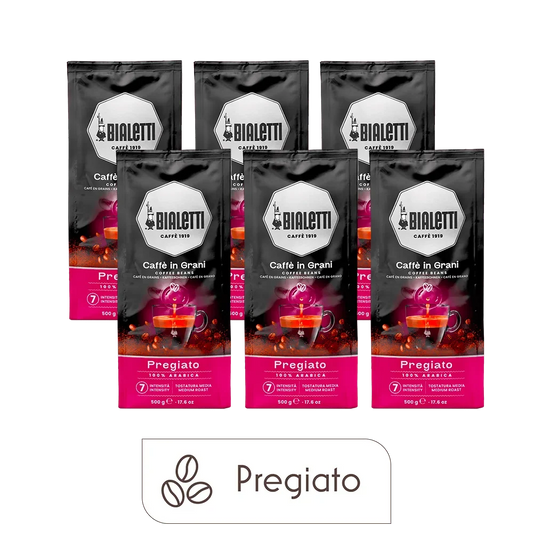 Whole Bean Coffee Pregiato 500 grams – 6 packs